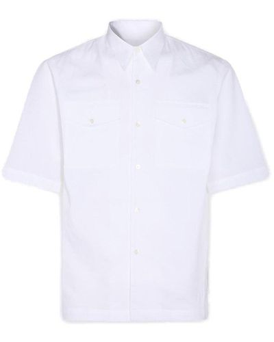 Dries Van Noten Short-sleeved Button-up Shirt - White