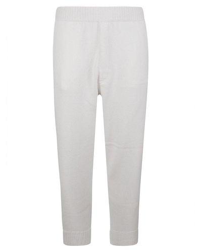Zegna Straight-leg Knitted Track Trousers - White