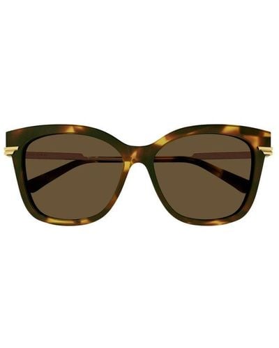Bottega Veneta Classic Square Frame Sunglasses - Grey