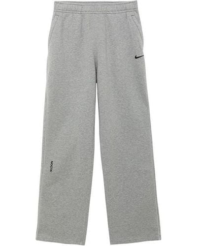 Nike Nocta Open-hem Fleece Trousers - Grey