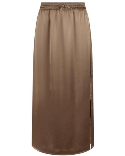 Herno Drawstring High Waist Skirt - Brown