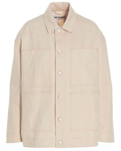 Sunnei Oversized Buttoned Jacket - Natural