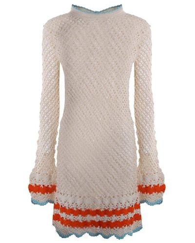 Sportmax Crochet Cotton Dress - Grey