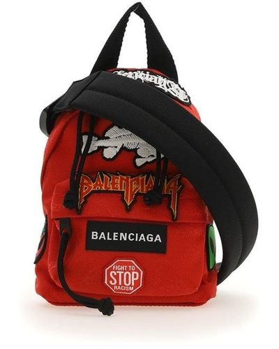 Balenciaga Logo Embroidered Crossbody Backpack