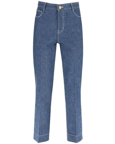 Tory Burch Cropped Jeans - Blue