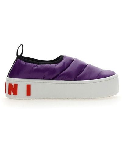 Marni Padded Slip-on Sneakers - Purple