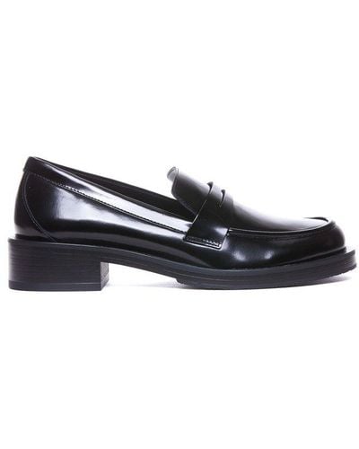 Stuart Weitzman Palmer Bold Slip-on Loafers - Black