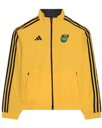 adidas Logo Patch Zip-up Jacket - Yellow