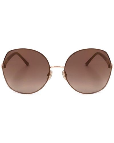 Jimmy Choo Mely Round Frame Sunglasses - Brown