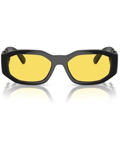 Versace Rectangular Frame Sunglasses - Yellow