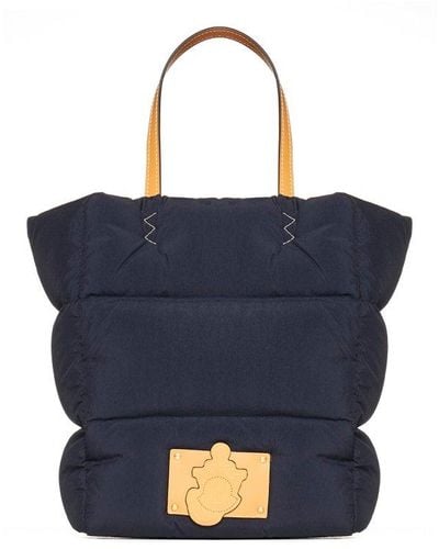 Moncler Genius Nylon And Leather Tote Bag - Blue