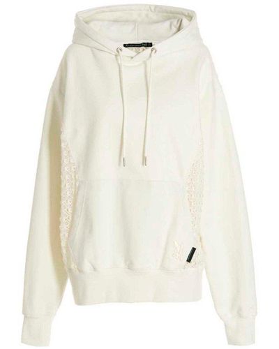 ANDERSSON BELL Lace Detailed Drawstring Hoodie - White