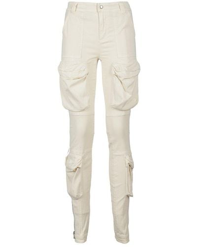 DIESEL High Waist Stretch Cargo Jeans - White