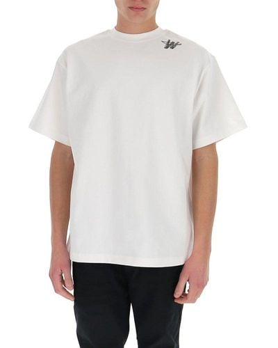 we11done Oversized Logo Print T-shirt - White