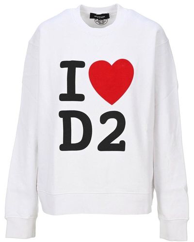 DSquared² D Squared I Love D2 Swatshirt - White