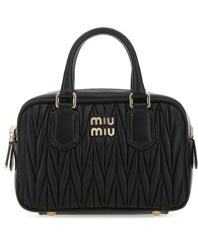 Miu Miu matelassé leather tote bag, Neutrals