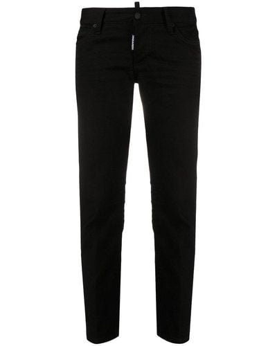 DSquared² Icon Skinny Cropped Jeans - Black