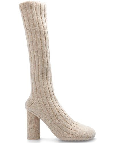 Bottega Veneta Atomic Knitted Sock Boots - White