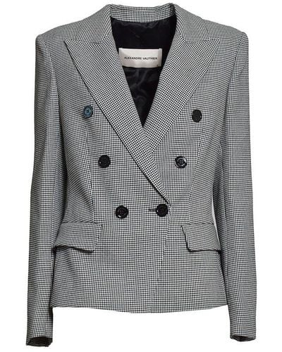 Alexandre Vauthier Double Breasted Sleeved Jacket - Grey