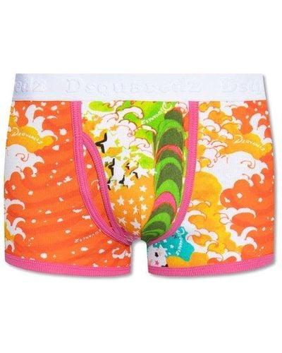 DSquared² Pattern-printed Ribbed Boxers - Multicolor