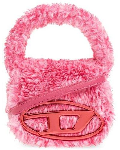 DIESEL Xs 1Dr Faux Fur Top Handle Bag - Pink