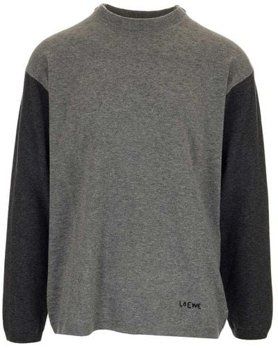 Loewe Cashmere And Wool Jumper - Grey