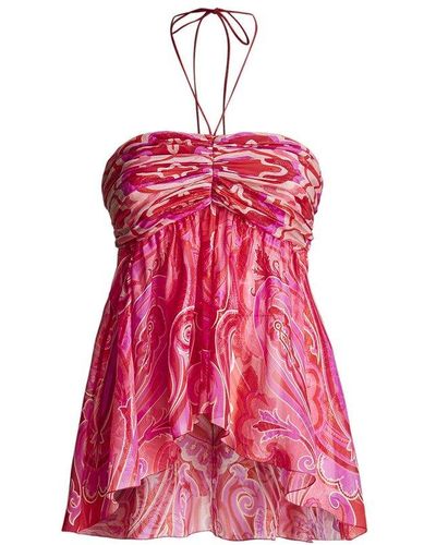 Etro Fuchsia Bandeau Top With Paisley Print - Pink
