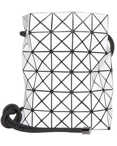 Bao Bao Issey Miyake Geometric-panelled Drawstring Bucket Bag - White