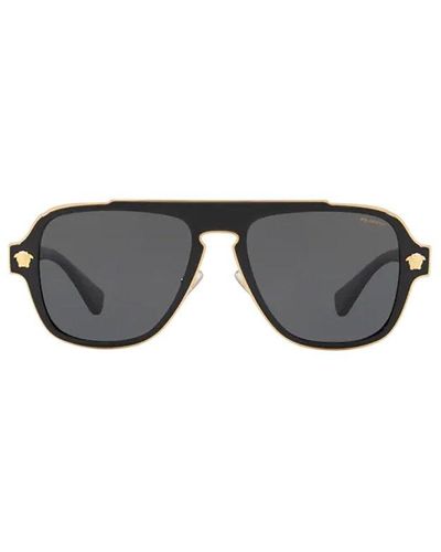 Black Versace Eyewear Sunglasses for Men | Lyst