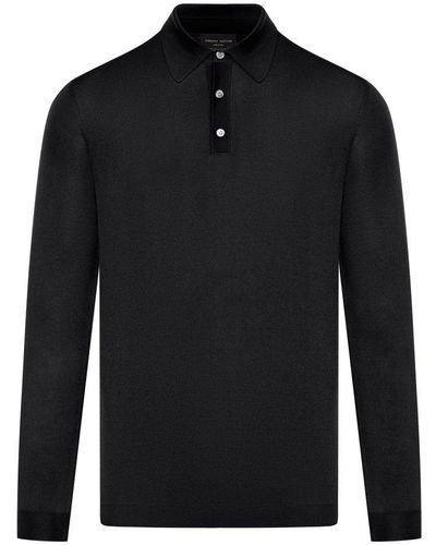 Roberto Collina Long-sleeve Polo Shirt - Black