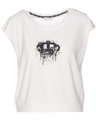 Liu Jo Logo Printed Sleeveless T-shirt - White