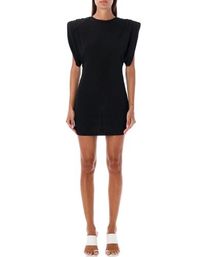 Wardrobe NYC Sheath Gather Detailed Stretched Mini Dress - Black
