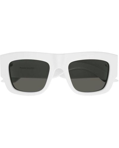Alexander McQueen Square Frame Sunglasses - White