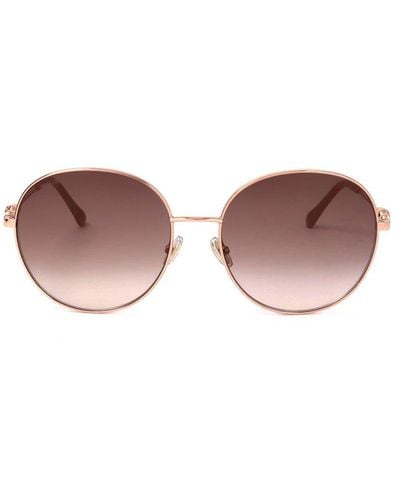 Jimmy Choo Birdie Round Frame Sunglasses - Pink