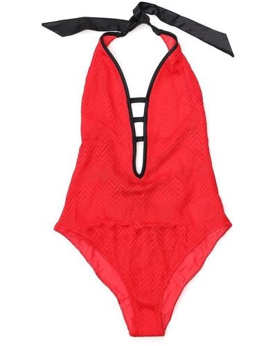 Missoni Halterneck One-piece Swimsuit - Red