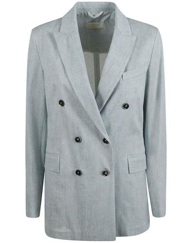 Circolo 1901 Double-breasted Tailored Blazer - Grey