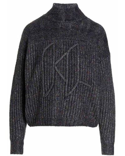 Karl Lagerfeld Kl Monogram Soutache Sweater - Blue