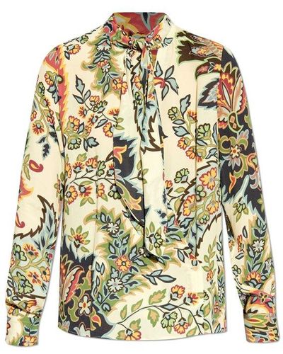 Etro Floral Pattern Shirt - Metallic
