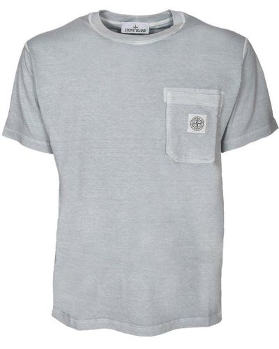 Stone Island Fissato Treatment Short-sleeved T-shirt - Grey