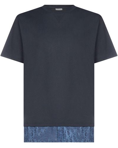 Dior Oblique Jacquard Layered T-shirt - Blue
