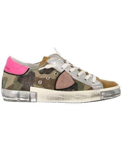 Philippe Model Side Logo-patch Camouflage Trainers - Multicolour