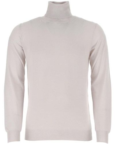 Paolo Pecora Roll Neck Knitted Sweater - White