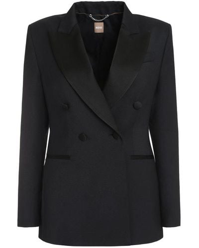 BOSS Jatuxa Double-Breasted Jacket - Black