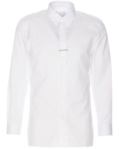 Givenchy 4g Jacquard Long-sleeved Shirt - White