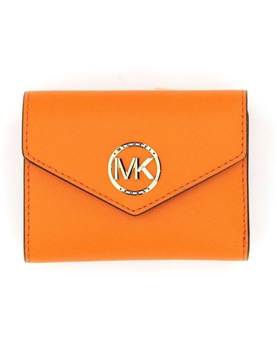 MICHAEL Michael Kors Greenwich Trifold Wallet - Orange