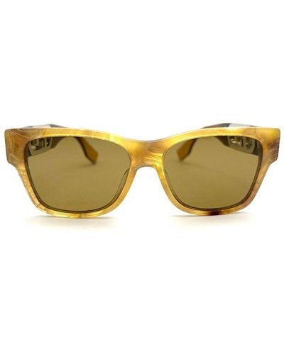 Fendi Rectangle Frame Sunglasses - Yellow