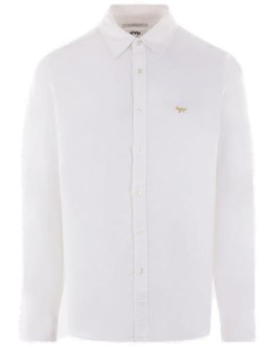 Junya Watanabe Logo Embroidered Long Sleeved Shirt - White
