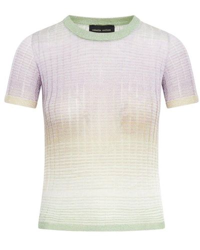 Roberto Collina Gradient Knit T-shirt - White