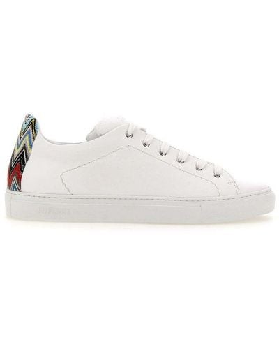 Missoni Zig-zag Detailed Low-top Sneakers - White