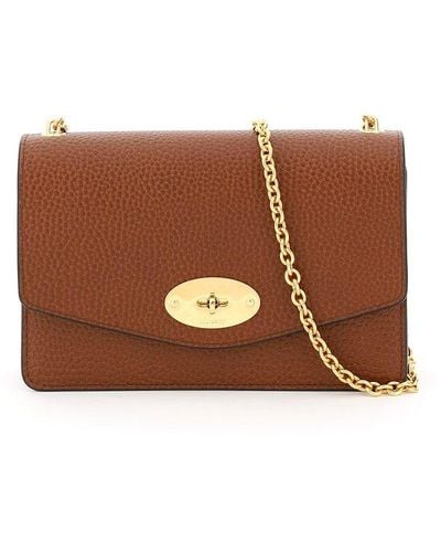 Mulberry Grain Leather Small Darley Bag - Brown